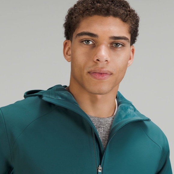 Men’s Lululemon Cross Chill Jacket Waterproof Fleece Coat Green Jasper Large Nwt - Picture 6 of 13